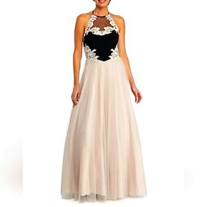 Blondie Nites by Stacy Sklar Embellished Blush Gown NWT